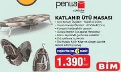 PERİLLA KATLANIR ÜTÜ MASASI fiyat ve kampanya bilgisi